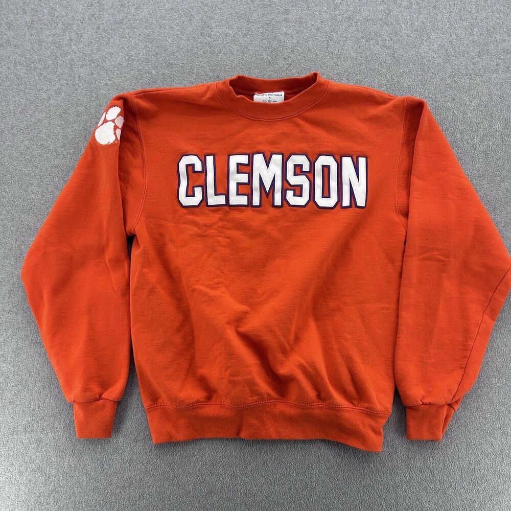 Champion Orange Clemson Crewneck Sweatshirt